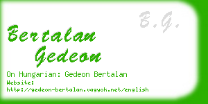 bertalan gedeon business card